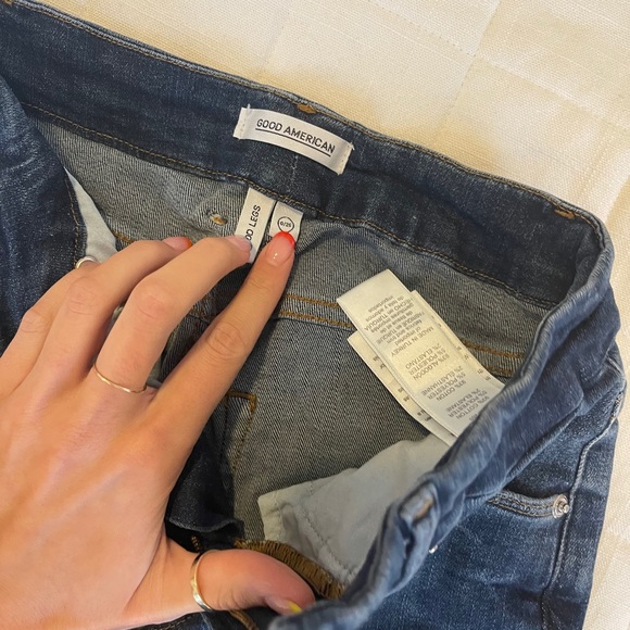 SUPER HIGH WAISTED GOOD AMERICAN GOOD LEGS JEANS - Picture 3 of 5